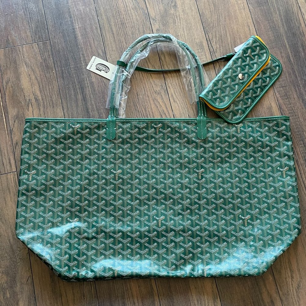 NWT Goyard St. Louis Tote bag GM Green